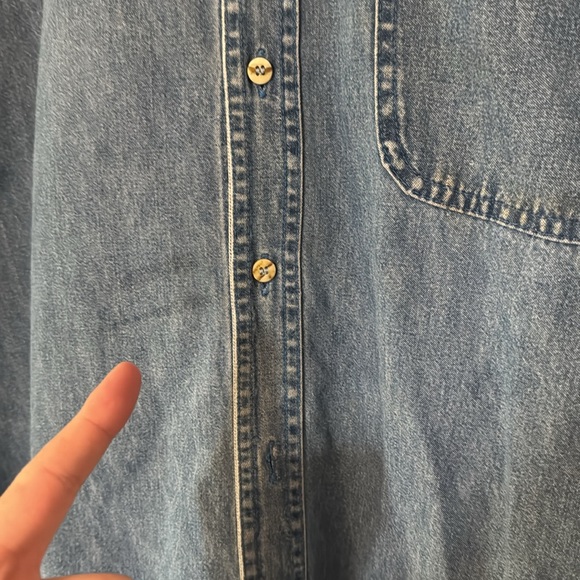 Vintage Looney Tunes Denim Shirt / Medium / 90s / Embroidered Logo - Picture 4 of 7